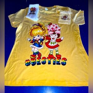 Rainbow Brite strawberry shortcake shirt set